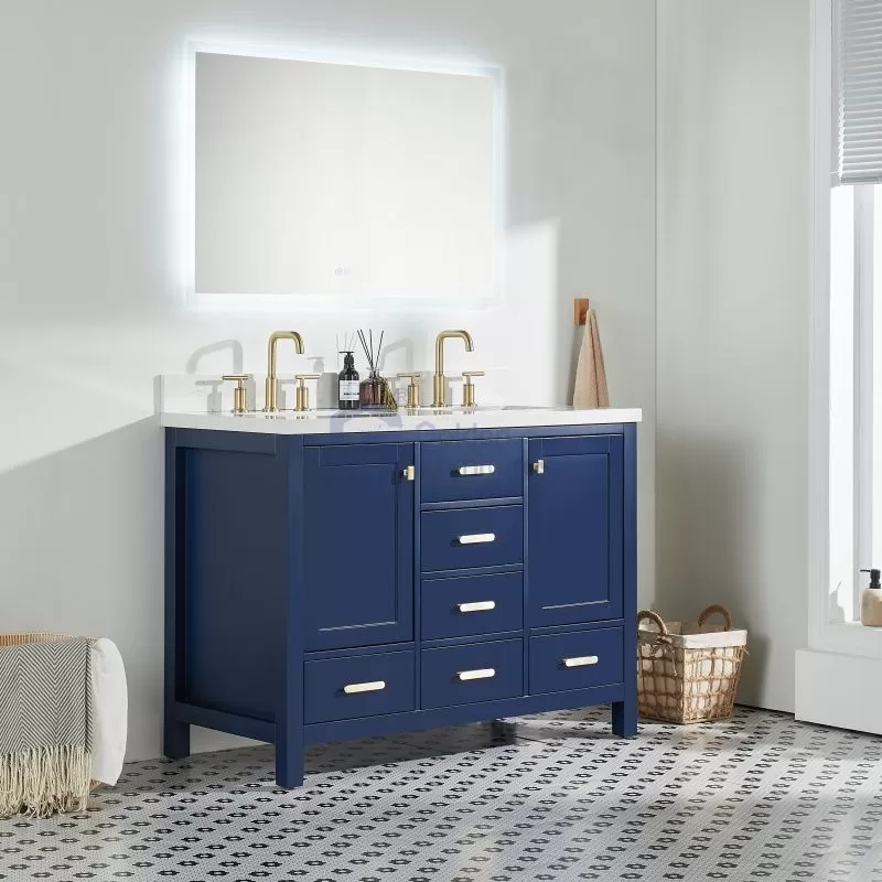 Rose2048D Navy Blue Solidwood Freestanding Vietnam Vanity