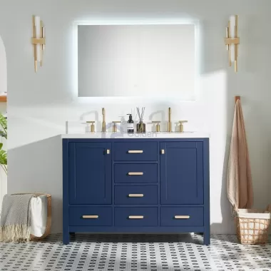 Rose2048D Navy Blue Solidwood Freestanding Vietnam Vanity