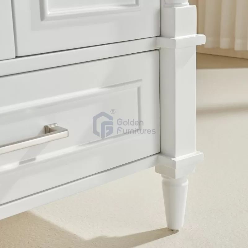 Iris7060 White Transitional Solid Wood Vanity