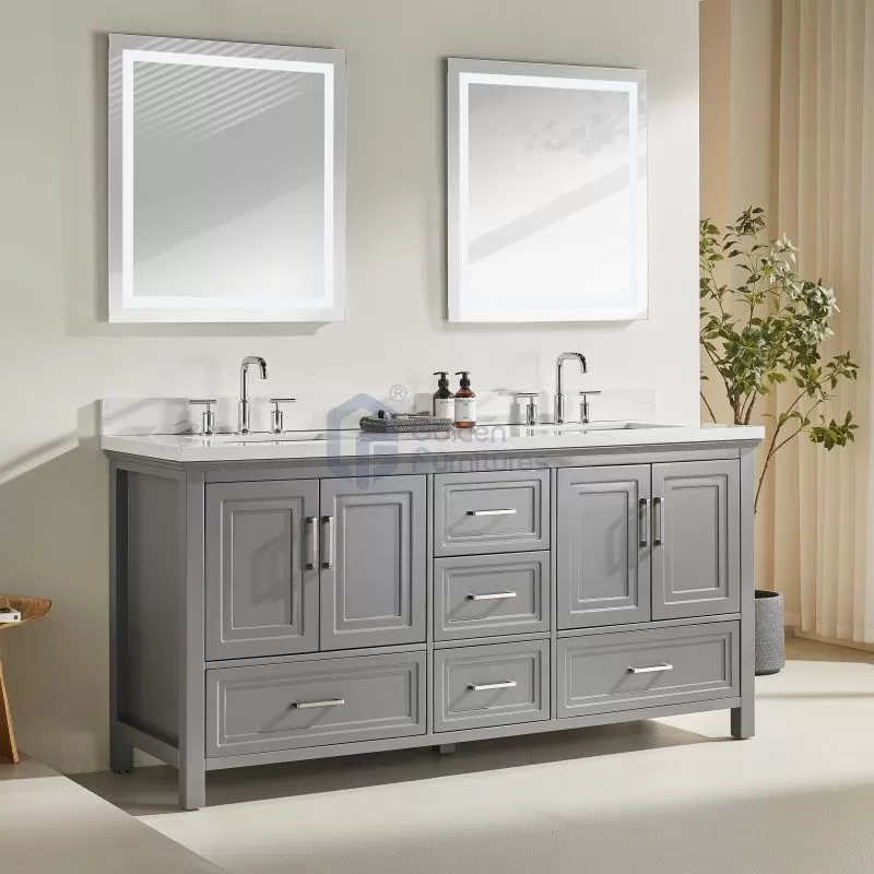 Rose7072DS Double Shaker Freestanding Vanity