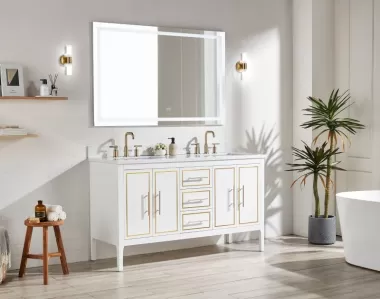 Iris9060 Special Design Transitional Solid Wood Vanity