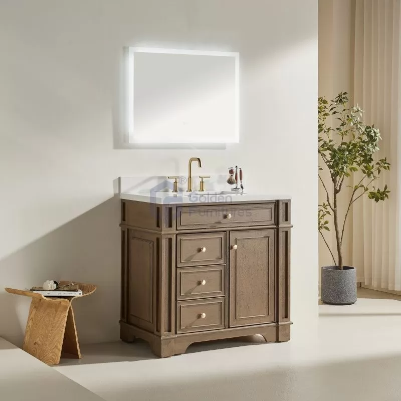 Sunflower18036B Classical Antique Farmhouse Rustic Washroom Vanity