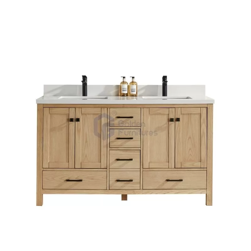 Rose1060 Double Sinks Solidwood Freestanding Vietnam Vanity