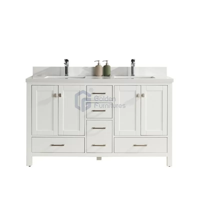 Rose1060 Double Sinks Solidwood Freestanding Vietnam Vanity